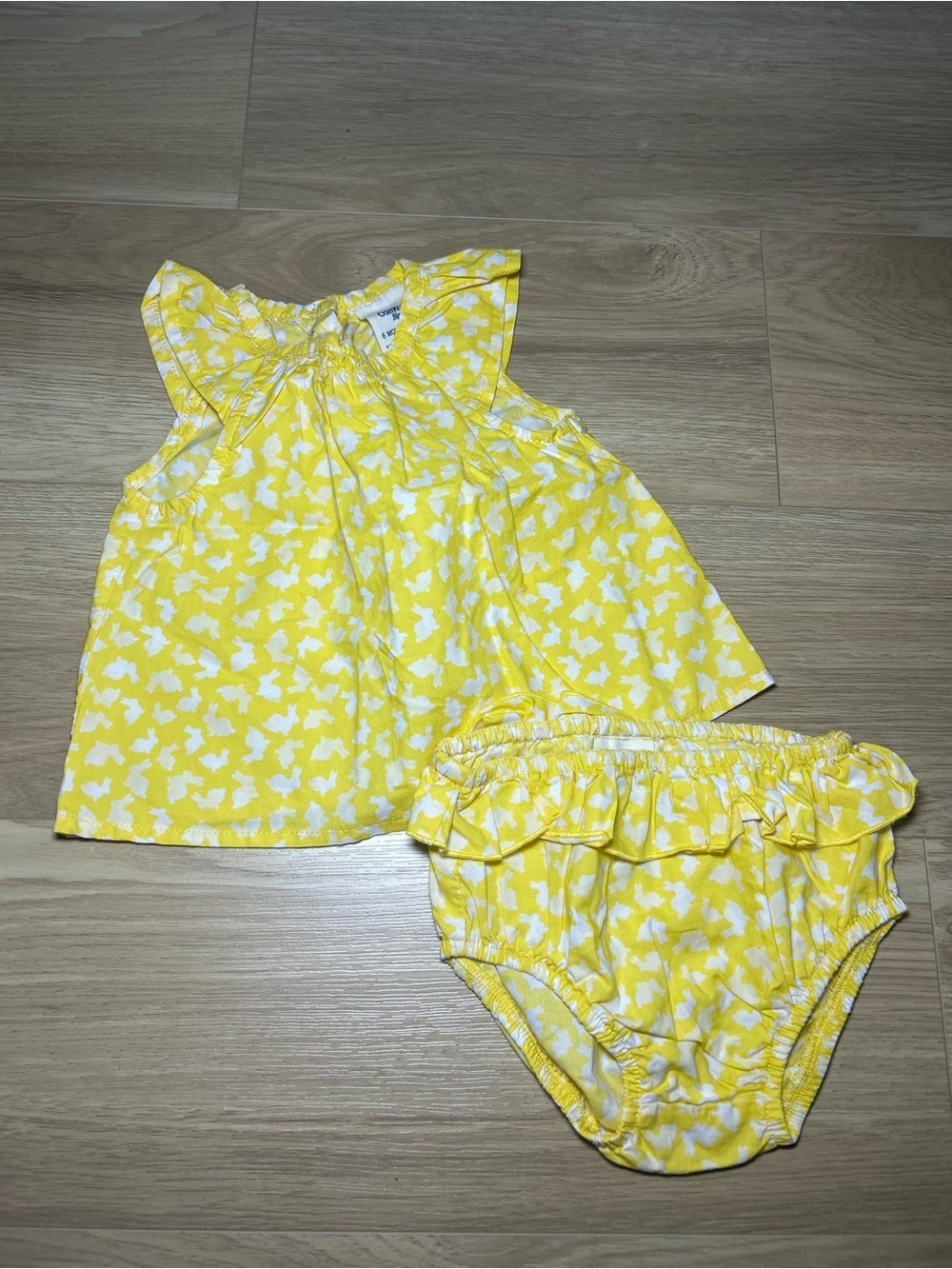 OshKosh B'gosh Yellow Floral Two-Piece Diaper Cover Set